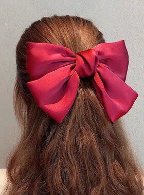 VKME Fashion Big Bow Hairpin Cute Red Barrette Pink Hair Cli
