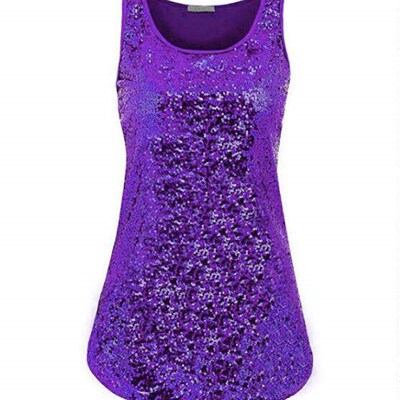 New Fashion Sexy Womens Sequins Glitter Shinny  Camis