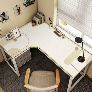 拐角书桌桌垫弧形办公桌台面垫防水可擦l型写字台可裁剪硅胶桌布