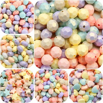 Marca dragon color acrylic straight hole beads scattered diy