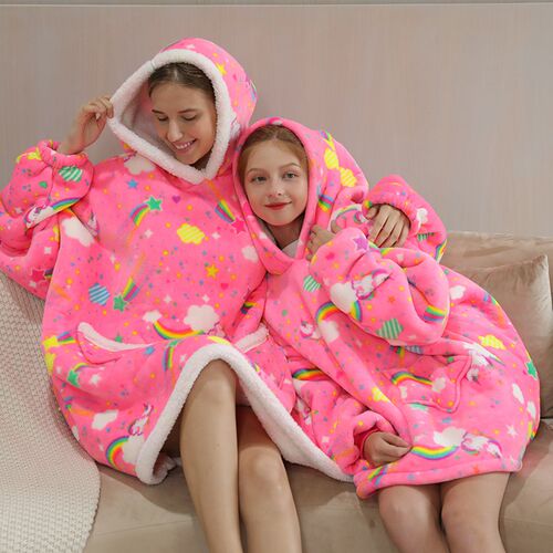 Oversized Family Matching Homewear Plush Fleece Sherpa Blank