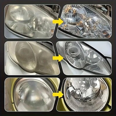 Car Headlight Restoration Polishing Kit - Scratch Remover &