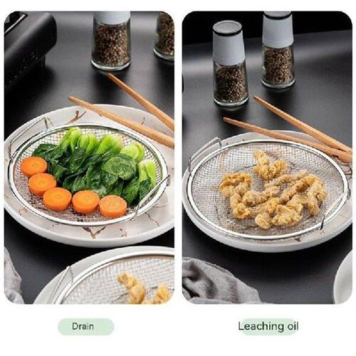 AT43-Kitchen Oil Filter Pan Stainless Steel Frying Oil
