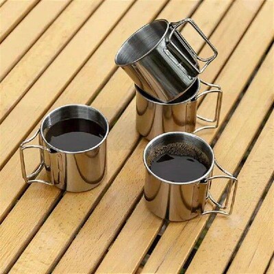 New 304 Stailess Steel Cup Portable Carabiner Cup Outdoor