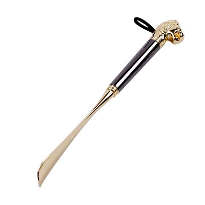 Premium Metal Lion Head Shoehorn Short Handle Shoe Helper fo