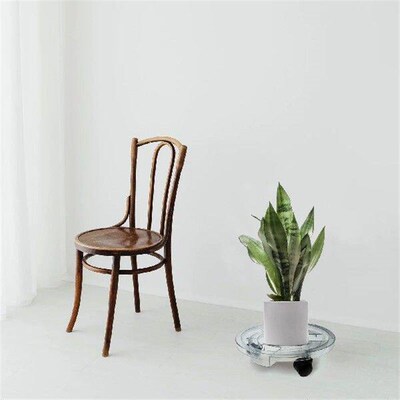 Plant Pot Tray Flower Rolling Stand Large Pots Round