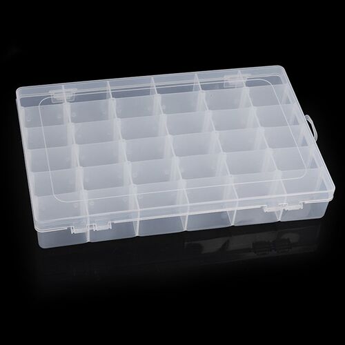 Container Plastic Box Practical Adjustable Compartment Jewel