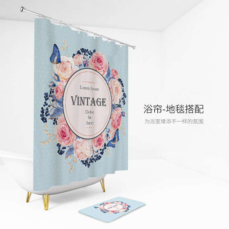 淋浴帘子防水帘窗帘浴室隔断帘防水布小清新洗澡帘子防霉浴帘挂帘,家庭/个人清洁工具,浴帘,淘宝优惠券,粉丝福利购,淘宝优惠卷