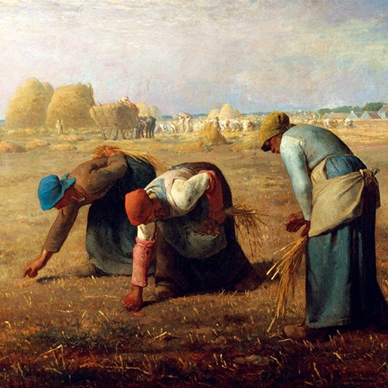 大仟印像 米勒拾穗者 欧式玄关油画艺术人物画装饰画挂画墙壁画框,家居饰品,现代装饰画,淘宝优惠券,粉丝福利购,淘宝优惠卷