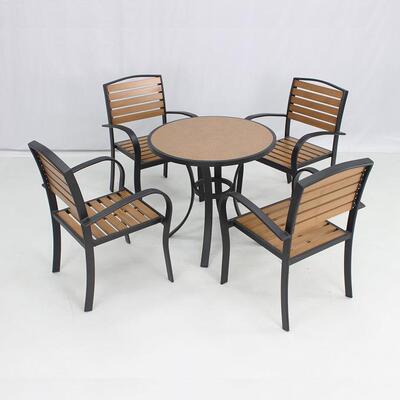 外仿花木纹户桌椅防水防厅锈铝合金户外桌椅园餐庭院桌CF3440C椅