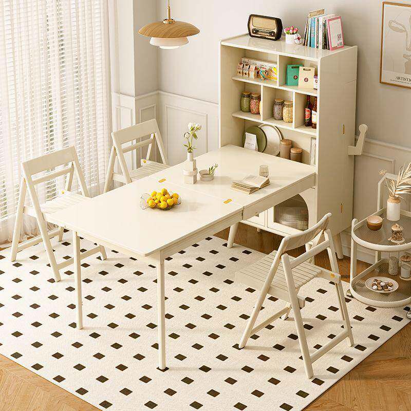 折叠餐桌家餐柜一体多无品牌/功能实木饭用桌椅可伸缩边岛台餐边