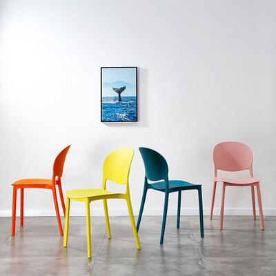 人创意休闲现代简约53258塑料餐椅子家用椅成人椅洽谈椅懒靠背椅