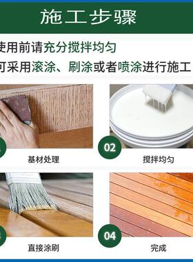 水性翻木器漆清水性漆家具新改色漆木透明白色室外油S-8300漆涂料