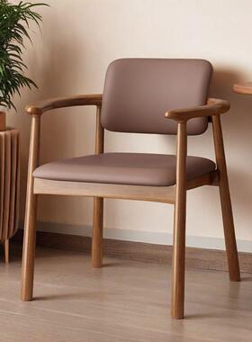 北欧实木椅椅人沙发家用书桌单ADU椅靠背老圈人椅民宿休闲茶桌椅