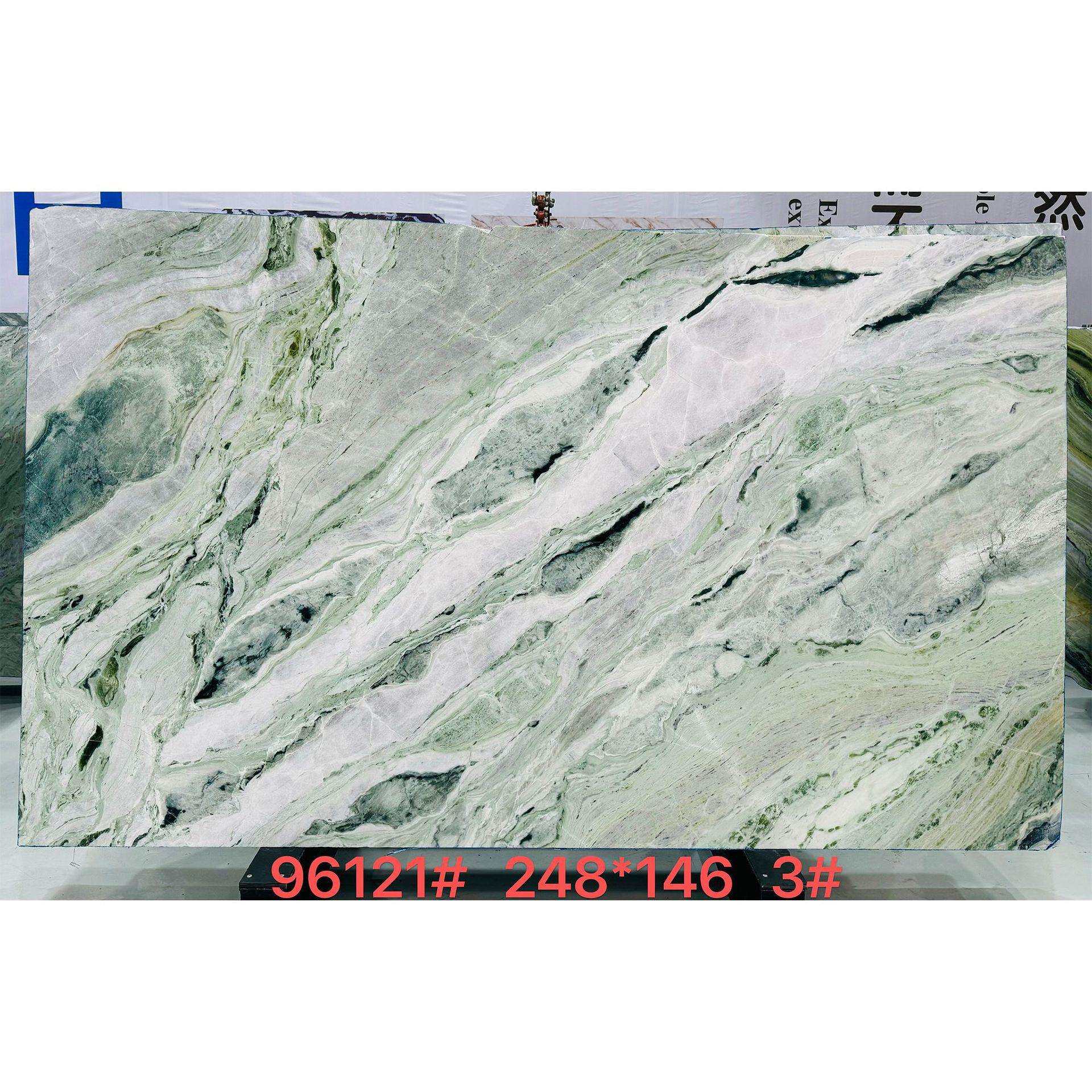 云中翡翠Shangrila green大理石大板白色系石材工装家装地砖墙砖