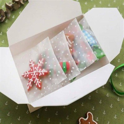 100Pcs Transparent Cellophane Bag Clear Opp Plastic Bags