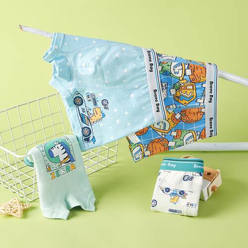 2/4PCS/LOT Children Boys Cotton Underwear Bacteriostatic Chi