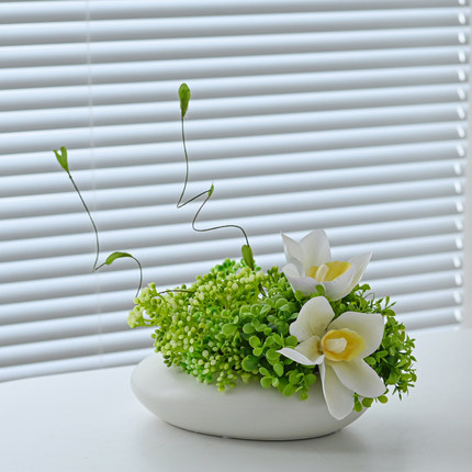 高档会议讲台花桌花签到装饰台仿真花假花酒店宴会演讲主席台花艺