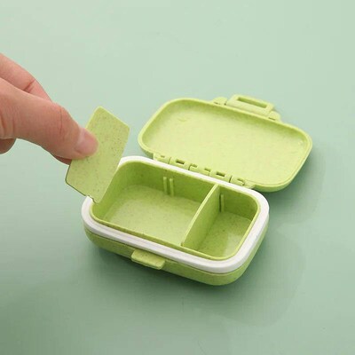 Mini Portable Pills Organizer Case 3 Grids PillBox Tablet St