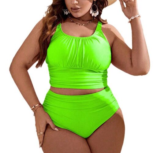 Solid lor Sling Plus Size Swimsuit Womens Beach Bikini Plus