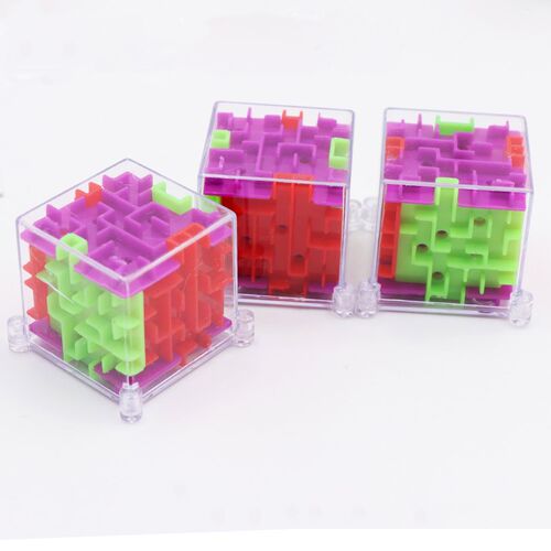 Patience Games 3D Cube Puzzle Maze Toy Hand Game Case Box Fu