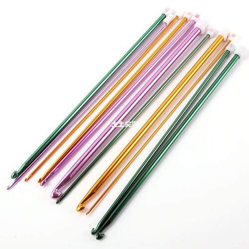 11 2-8mm Multicolour Aluminum TUNISIAN AFGHAN Crochet Hook