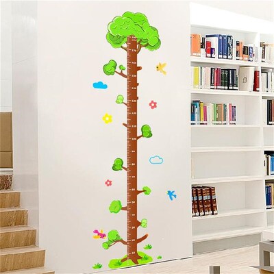 Jungle Baby Height Ruler Cartoon Height Sticker Kid Room Bed
