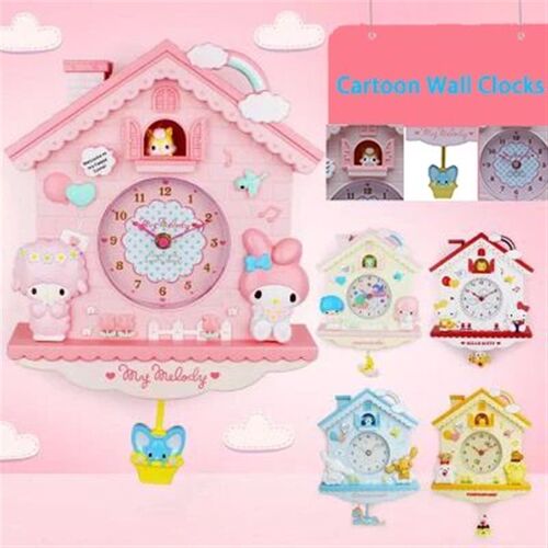 Cartoon 12 Inch Melody Twin Stars Nixie Silent Swing Wall Ha
