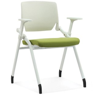 办公培训椅可折叠带写字板会议椅员工开会椅翻板带滚滑轮网布