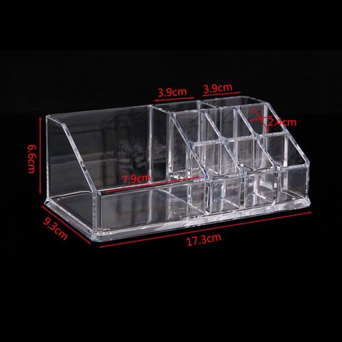 9 Grid Acrylic Makeup Organizer Storage Box Cosmetic Box Lip