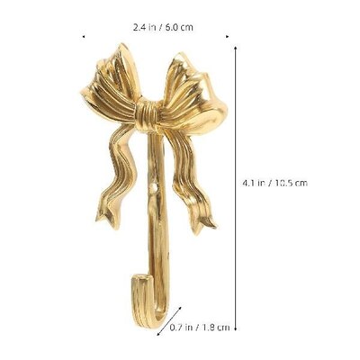 Wall Hooks for Hanging Coat Brass Bow Clothes Racks