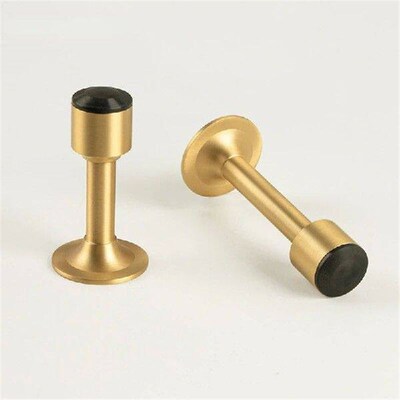 Brass Door Stops Non-Punch Wind-Proof Door Stopper Wall