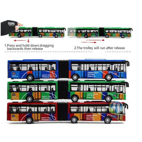 1/64 Diecast Alloy City Bus Pull Back Car Kids Toy Car Inert