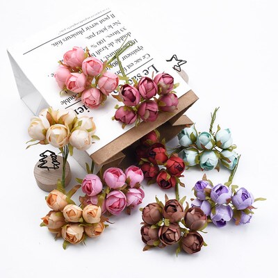 6pcs Wedding Decorative Flowers Christmas Decorations for Ho