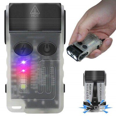 LED Keychain Flashlight: 180 Rotation, Buzzer, for