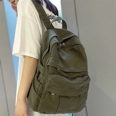 Girl Fabric School Bag New Fashion College Student Vintage W