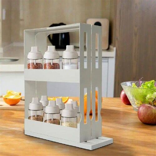 Swivel Rack Pull-out Storage Rack Adjustable Sliding Spice