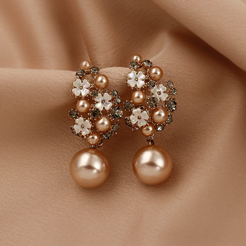 2023 New Arrival Simulated-pearl Vintage Geometric Simple Mi