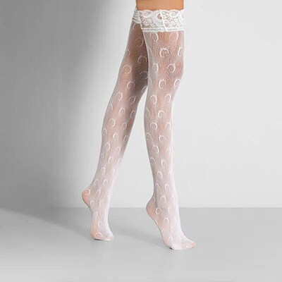 Thigh High Stockings Jacquard Tights Lingerie Fishnet Stocki