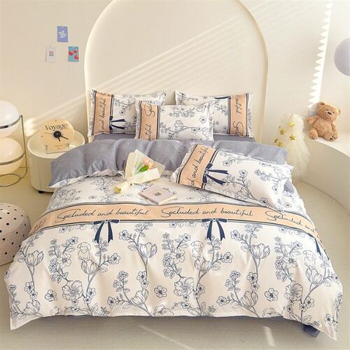 Brushed Cartoon Four-piece Washed Cotton Single Quilt ver Do