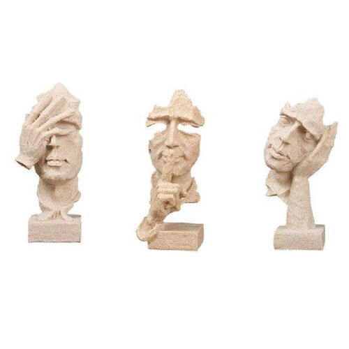 Exquisite Thinkers Statue Not Listening Abstract Mask Arts