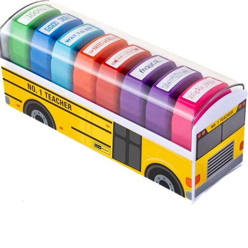 Teacher Stamps Self Inking Motivational Encouraging Colorful
