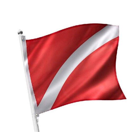 Dive Flag For Snorkeling Red Floating Dive Flags Sign 19.7