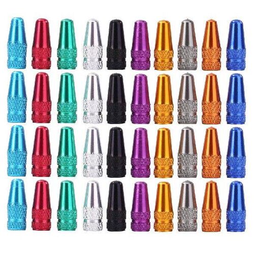 40pcs Lightweight Dust-proof Bike Tire Valve Caps Colorful
