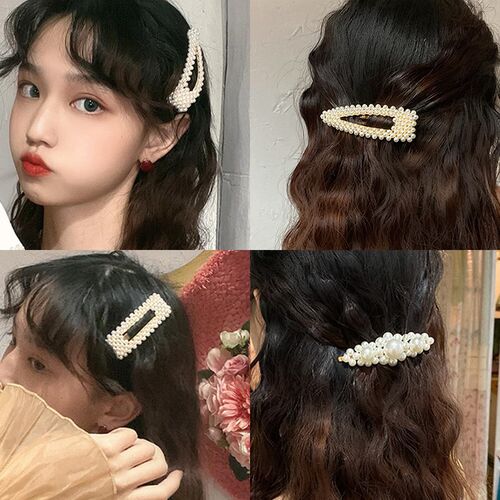 Simulated Pearl Hair Clips For Women Korean Women Hairpins G