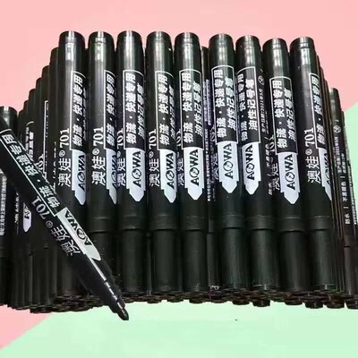 Waterproof Oil-Based Marker Pen in Black, Erase-Proof, Bold