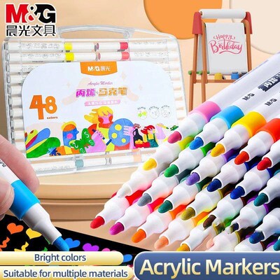 M&G acrylic paint marker pen full set car metal shoes waterp