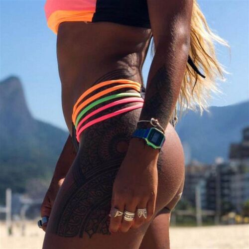 Womens swimsuit popular split piece fabric patchwork