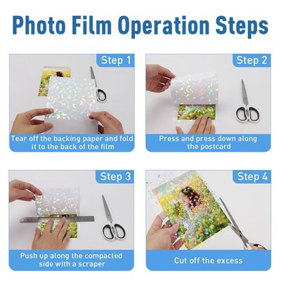 10 Sheets Broken Glass Cold Laminating Film A4 Hologram跨境