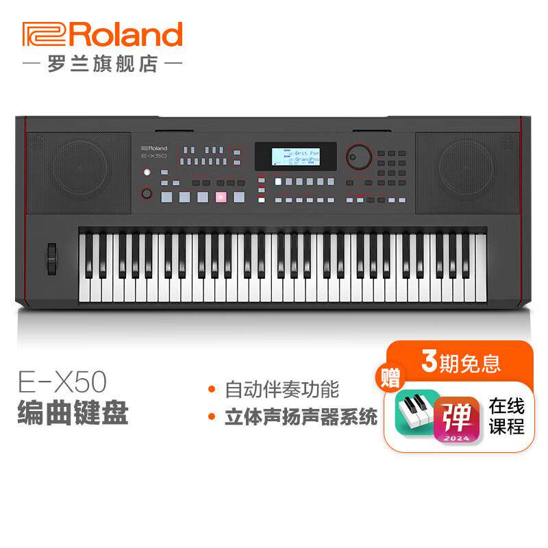 罗兰（Roland）E-X50 编曲电子琴专业舞台演出 成人演奏61键带自